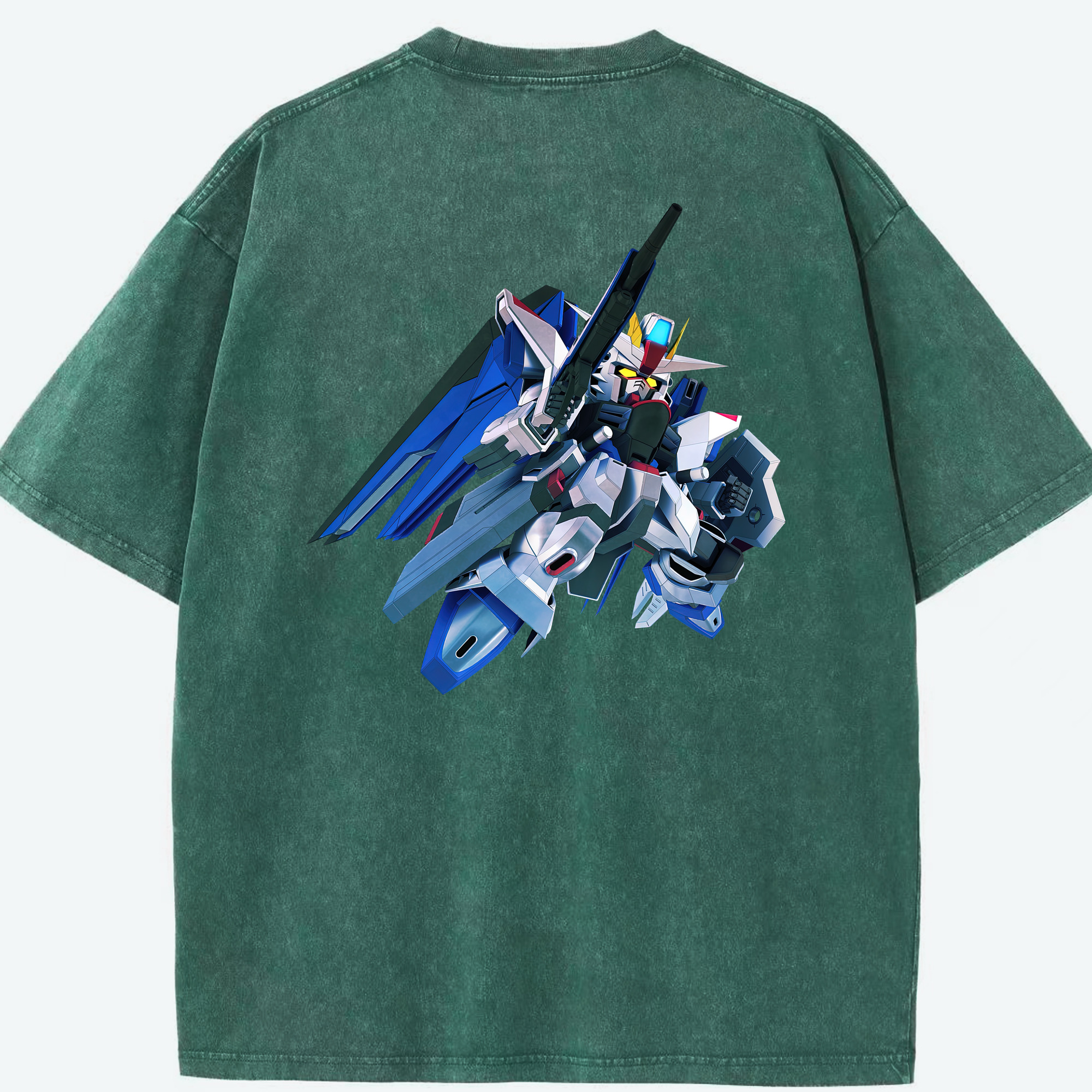 （画像用） 機動戦士ガンダム Mobile Suit Gundam 綿100% ヴィンテージ風 半袖Tシャツ（背面プリント）
